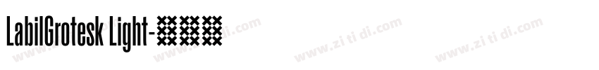 LabilGrotesk Light字体转换